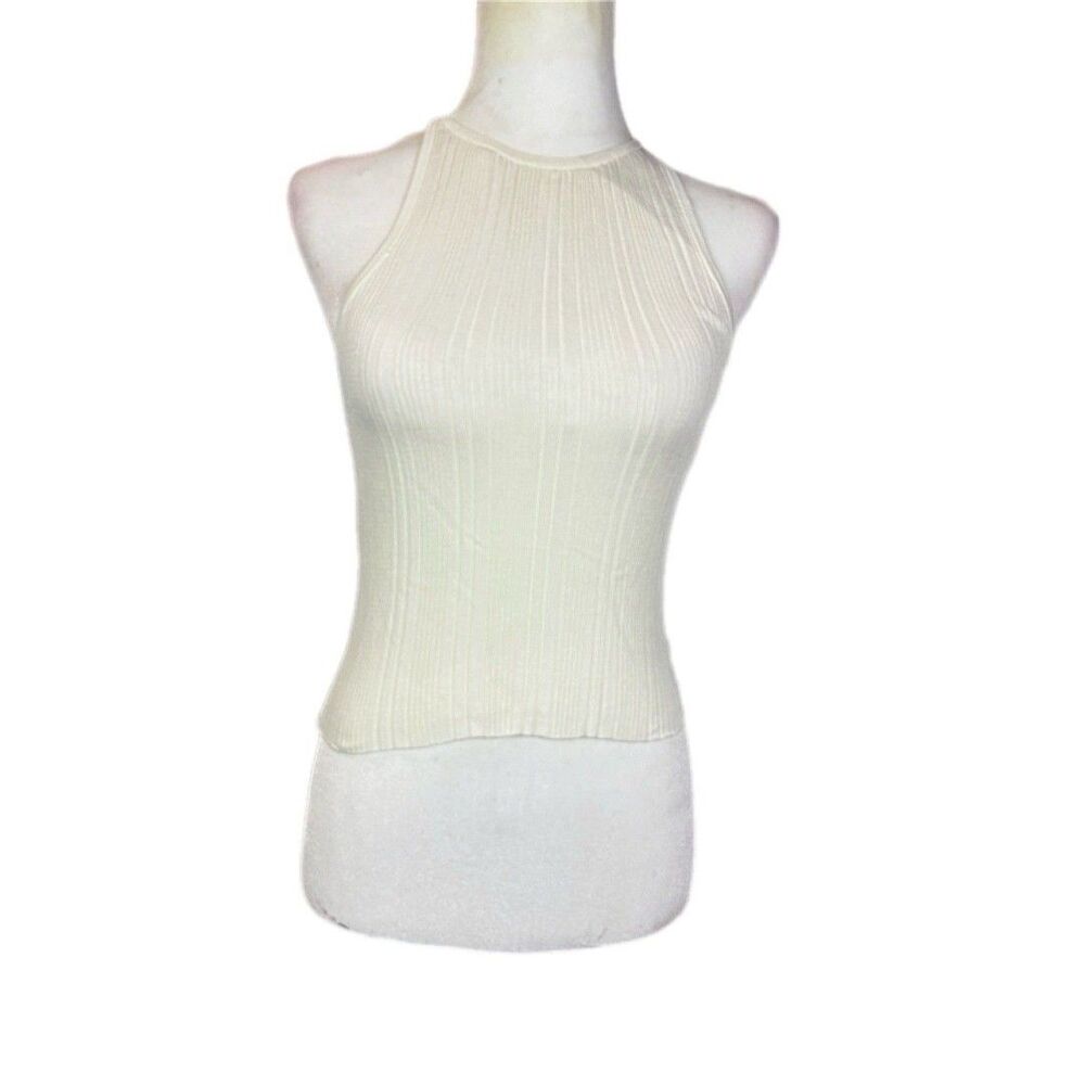 Divided H&M White Halter Top Size Small